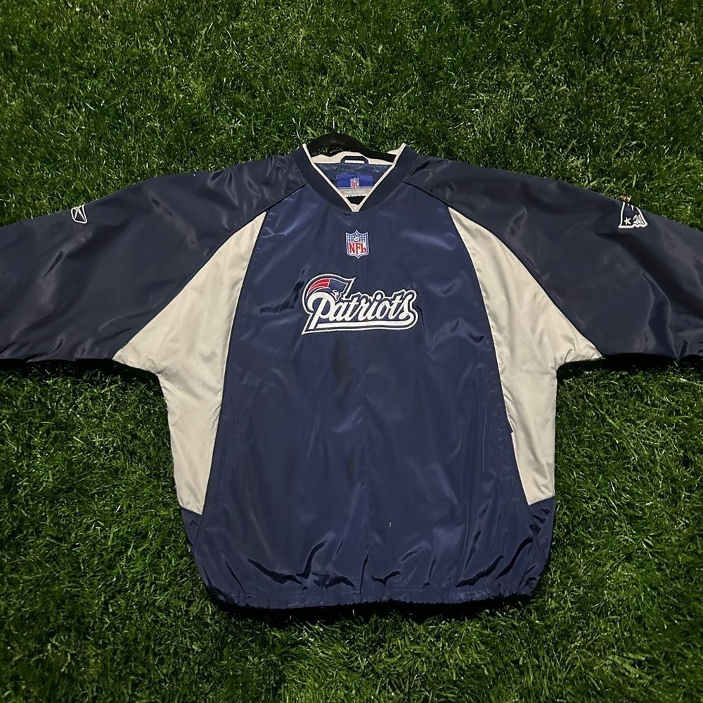 Navy Blue Patriots Windbreaker Field Apparel Sweaters•Hoodies•Pants•Shirts•Tops